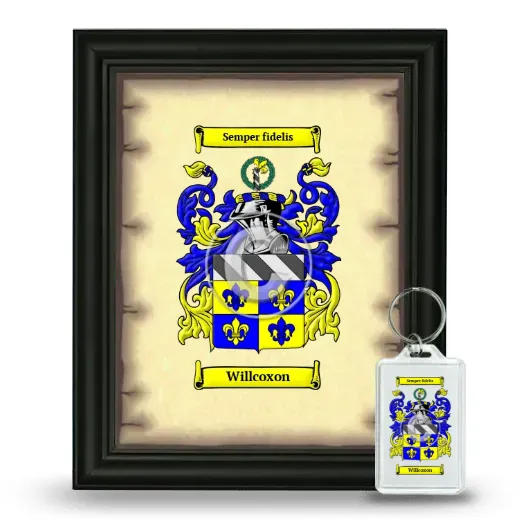 Willcoxon Framed Coat of Arms and Keychain - Black