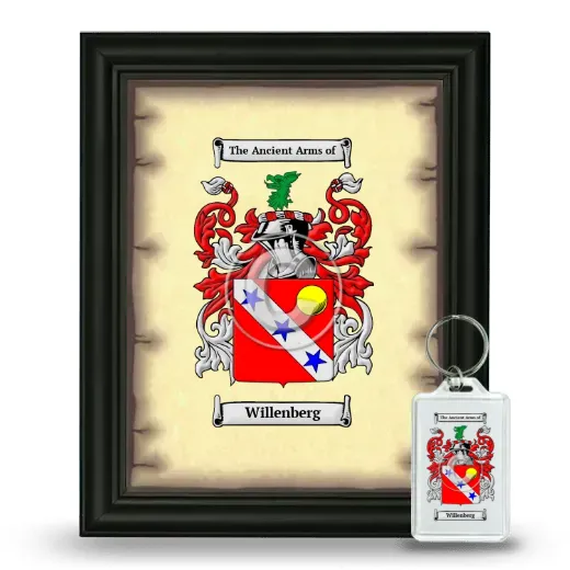 Willenberg Framed Coat of Arms and Keychain - Black