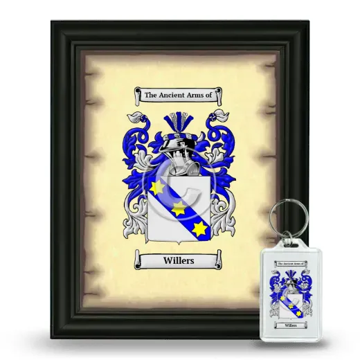 Willers Framed Coat of Arms and Keychain - Black