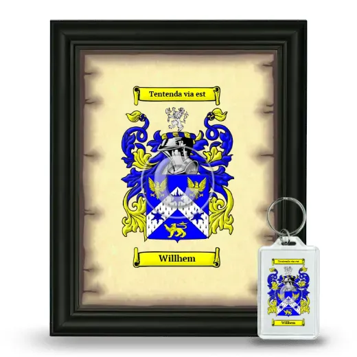 Willhem Framed Coat of Arms and Keychain - Black