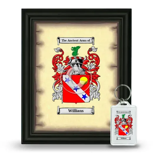Willians Framed Coat of Arms and Keychain - Black