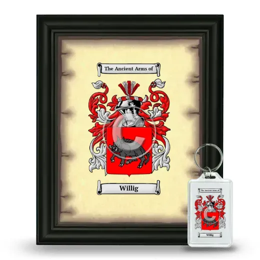 Willig Framed Coat of Arms and Keychain - Black
