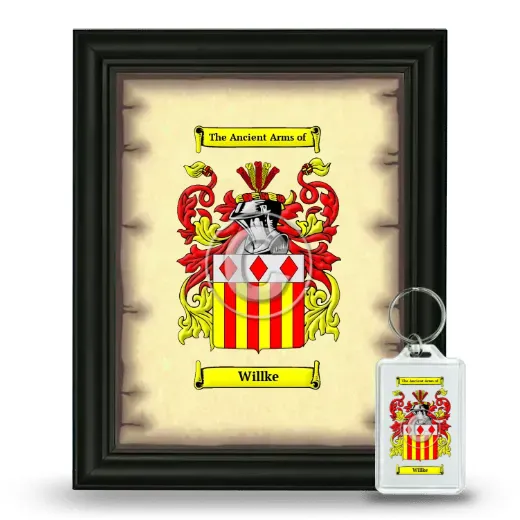 Willke Framed Coat of Arms and Keychain - Black