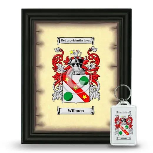 Willmon Framed Coat of Arms and Keychain - Black