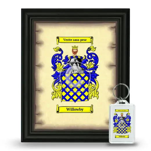 Willowby Framed Coat of Arms and Keychain - Black