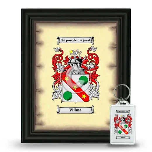 Wilme Framed Coat of Arms and Keychain - Black
