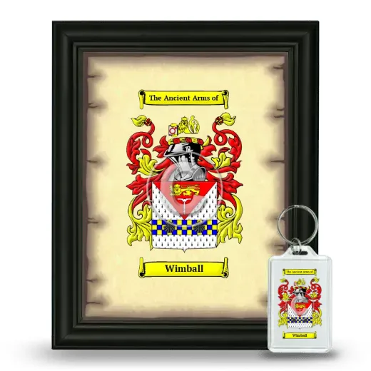 Wimball Framed Coat of Arms and Keychain - Black