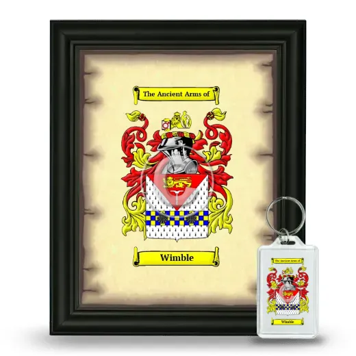 Wimble Framed Coat of Arms and Keychain - Black