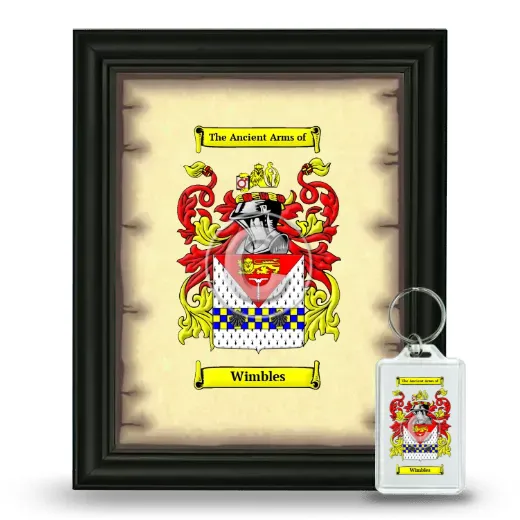 Wimbles Framed Coat of Arms and Keychain - Black