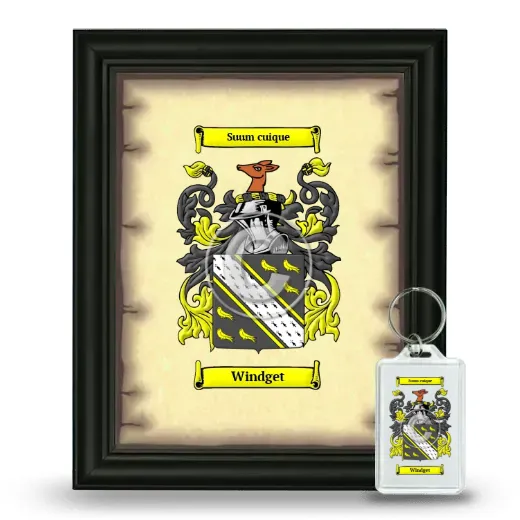 Windget Framed Coat of Arms and Keychain - Black