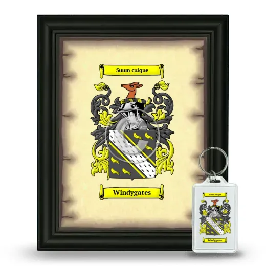 Windygates Framed Coat of Arms and Keychain - Black