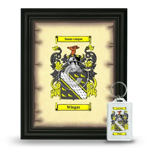 Wingar Framed Coat of Arms and Keychain - Black