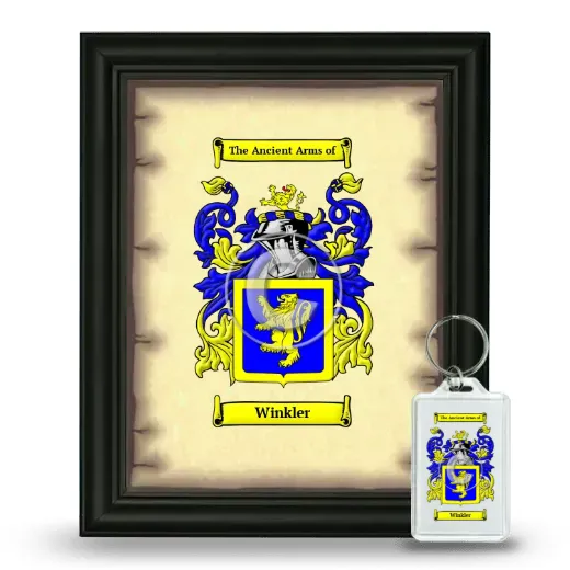 Winkler Framed Coat of Arms and Keychain - Black