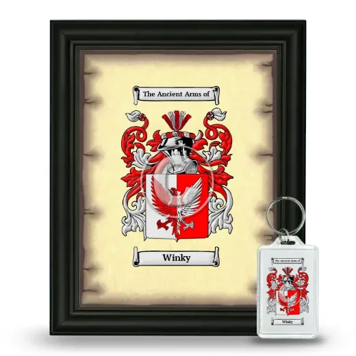Winky Framed Coat of Arms and Keychain - Black