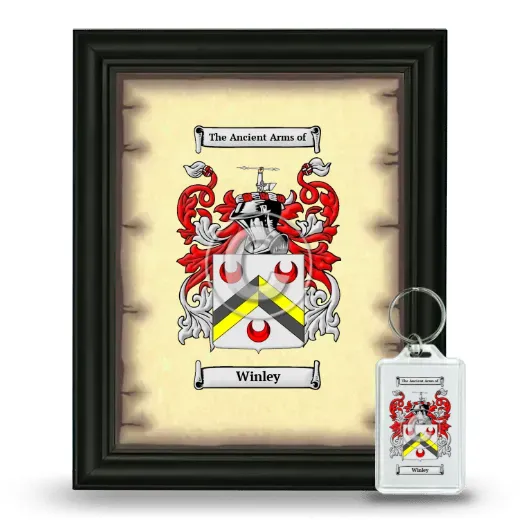 Winley Framed Coat of Arms and Keychain - Black