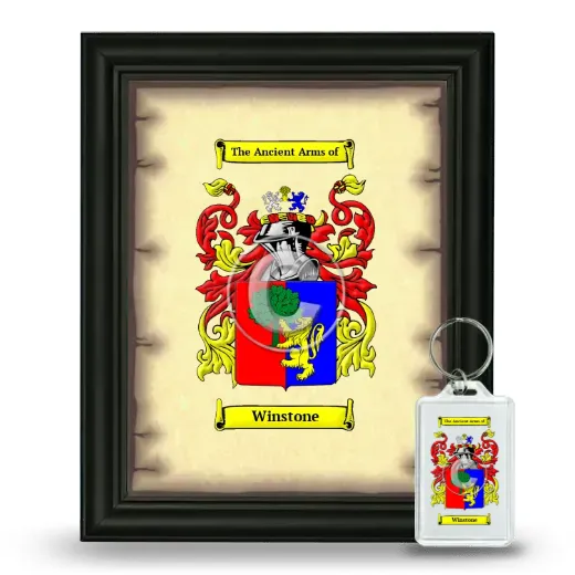 Winstone Framed Coat of Arms and Keychain - Black