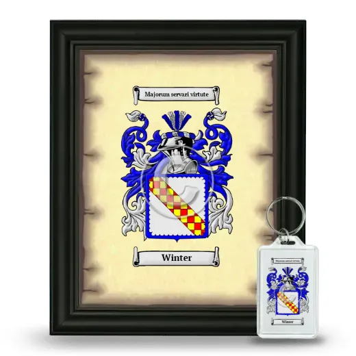 Winter Framed Coat of Arms and Keychain - Black