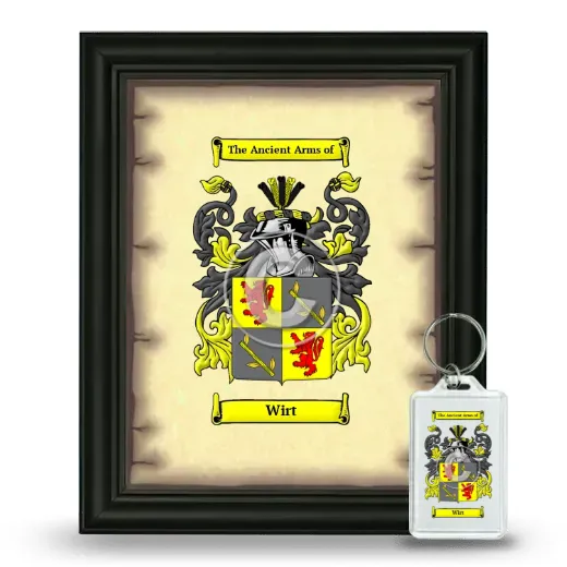 Wirt Framed Coat of Arms and Keychain - Black