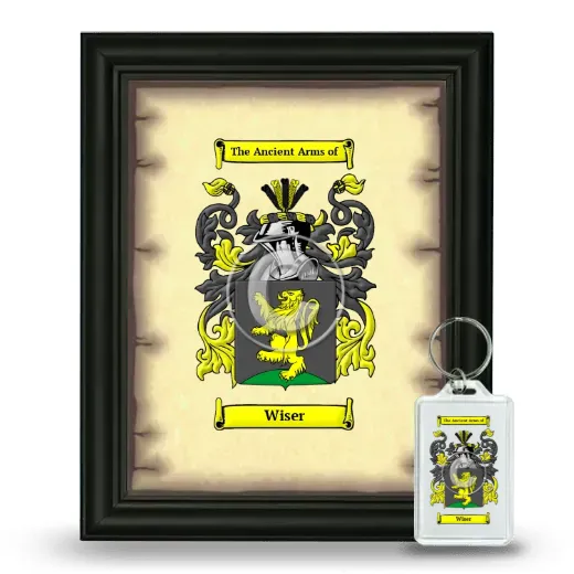 Wiser Framed Coat of Arms and Keychain - Black