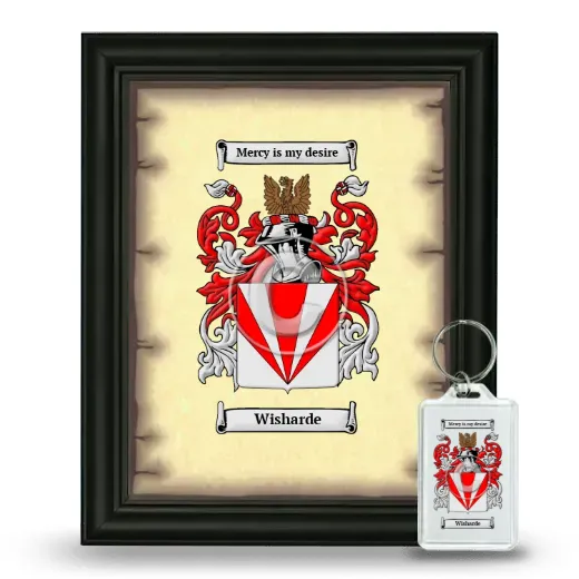 Wisharde Framed Coat of Arms and Keychain - Black