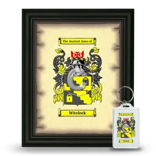 Witelock Framed Coat of Arms and Keychain - Black