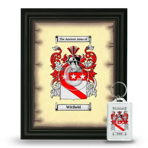 Witfield Framed Coat of Arms and Keychain - Black