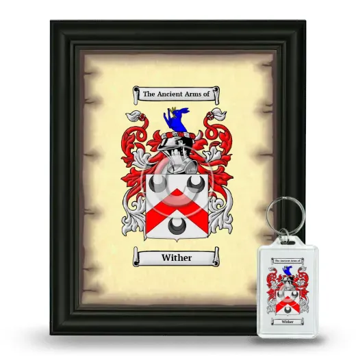 Wither Framed Coat of Arms and Keychain - Black