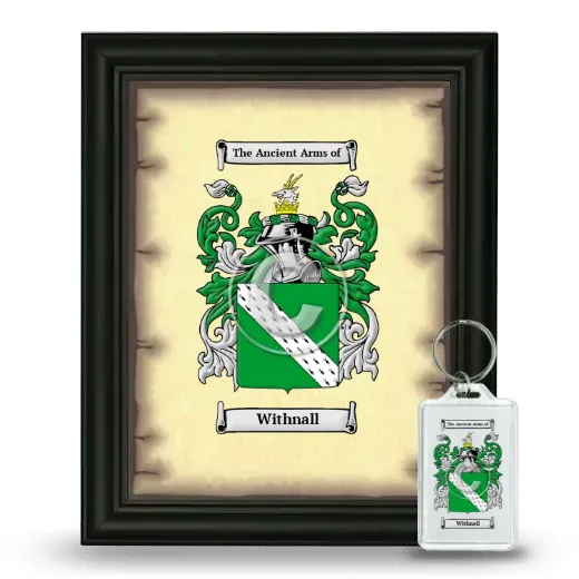 Withnall Framed Coat of Arms and Keychain - Black