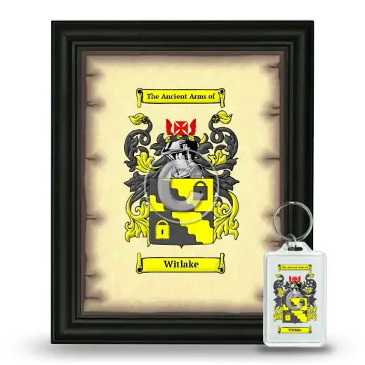 Witlake Framed Coat of Arms and Keychain - Black