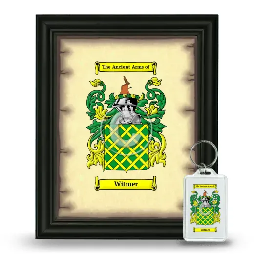 Witmer Framed Coat of Arms and Keychain - Black