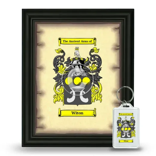 Witon Framed Coat of Arms and Keychain - Black