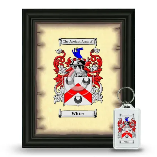 Witter Framed Coat of Arms and Keychain - Black
