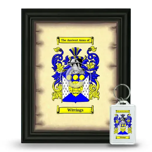Wittings Framed Coat of Arms and Keychain - Black
