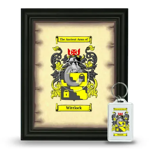 Wittlock Framed Coat of Arms and Keychain - Black