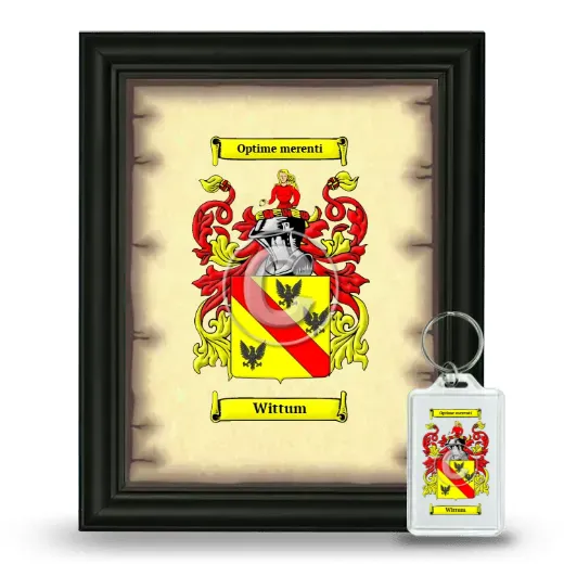 Wittum Framed Coat of Arms and Keychain - Black