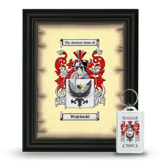 Wojcinski Framed Coat of Arms and Keychain - Black