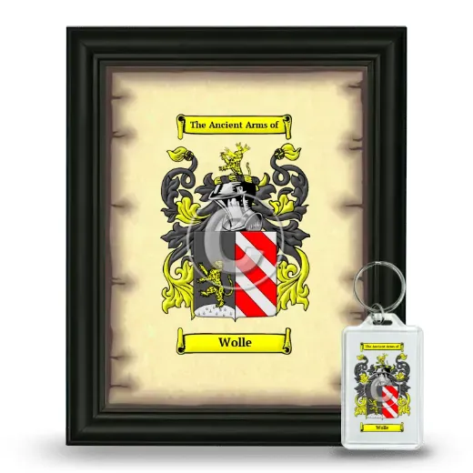 Wolle Framed Coat of Arms and Keychain - Black