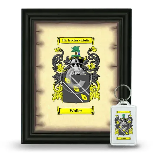 Woller Framed Coat of Arms and Keychain - Black