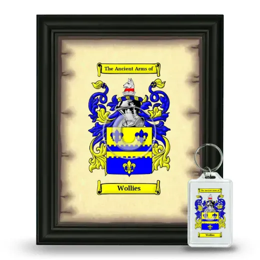 Wollies Framed Coat of Arms and Keychain - Black