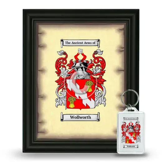Wollworth Framed Coat of Arms and Keychain - Black