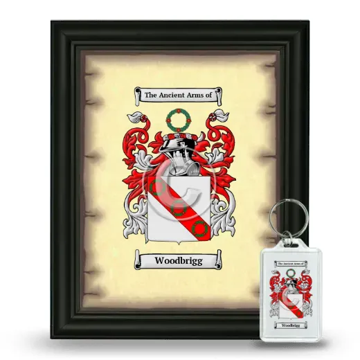 Woodbrigg Framed Coat of Arms and Keychain - Black