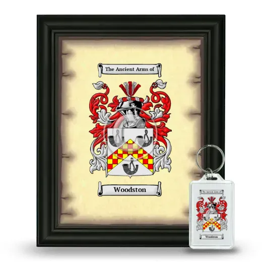 Woodston Framed Coat of Arms and Keychain - Black