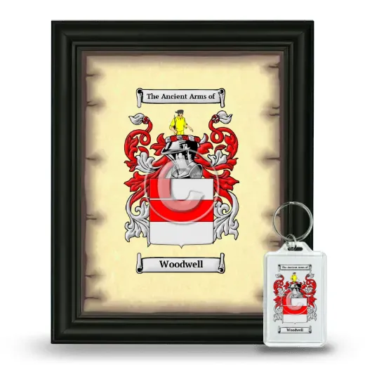 Woodwell Framed Coat of Arms and Keychain - Black