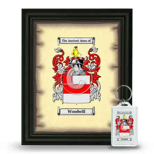 Woodwill Framed Coat of Arms and Keychain - Black