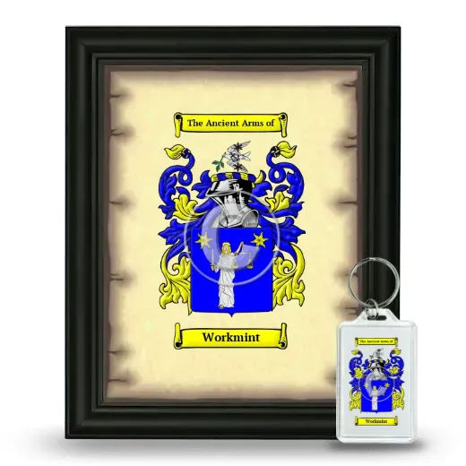 Workmint Framed Coat of Arms and Keychain - Black