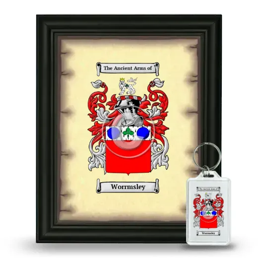 Worrmsley Framed Coat of Arms and Keychain - Black