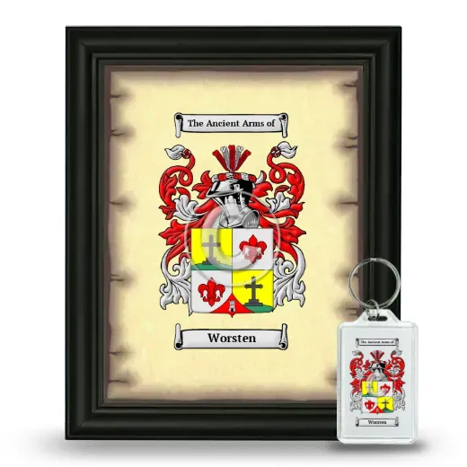 Worsten Framed Coat of Arms and Keychain - Black