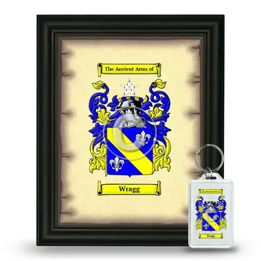 Wragg Framed Coat of Arms and Keychain - Black