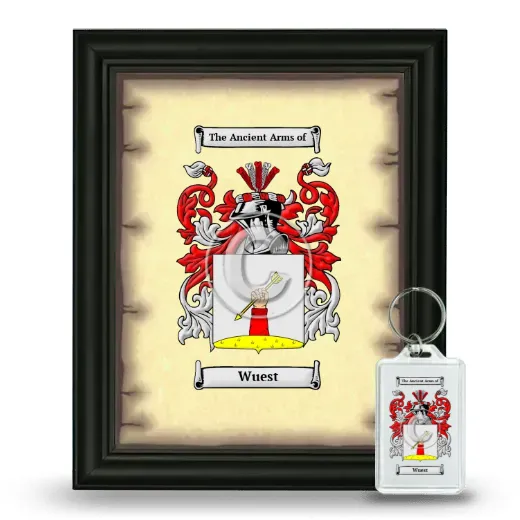 Wuest Framed Coat of Arms and Keychain - Black