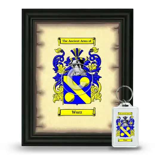 Wurz Framed Coat of Arms and Keychain - Black